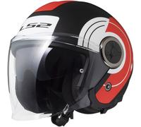 LS2 OF620 Classy Disko Jet Helmet, black-white-red, size XL