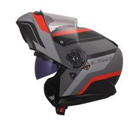 LS2 FF908 Strobe II system helmet Monza matt black gray red