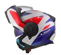 LS2 FF902 Scope II Duria Helmet, white-red-blue, size L for Men
