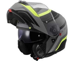 LS2, Modularer Motorradhelm STROBE II MONZA Matt Black H-V Yellow,