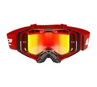 LS2 Motocross Helmet Goggles with Pinlock. AURA PRO GOGGLE BLACK RED WITH IRIDIUM VISOR