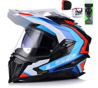 §LS2 MX701 Explorer C Adventure Helmet White-Blue§