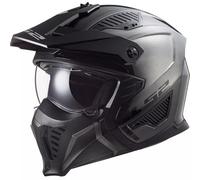 LS2 Motorcycle Helmet OF606 DRIFTER JEANS TITANIUM - Open Faced With Removable Mask - Large (59 - 60cm)