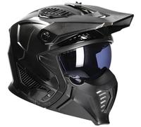 LS2 Motorcycle Helmet OF606 DRIFTER JEANS TITANIUM - Open Faced With Removable Mask - Medium (57-58cm)