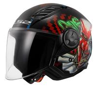 LS2 Motorcycle Helmet - Open Face OF562 Airflow - Happy Dreams (Glow In The Dark) - L