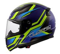 LS2 Motorcycle Helmet. Rapid II Full Face Crash Helmet. ECE 22.06 Homologation. FLITZ H-VIS YELLOW BLUE. M