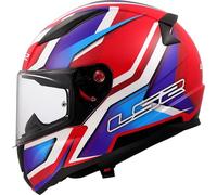 LS2 Motorcycle Helmet. Rapid II Full Face Crash Helmet. ECE 22.06 Homologation. FLITZ WHITE BLUE RED. M