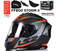 LS2 MOTORCYCLE HELMETS FF800 STORM-2 Full Face Dual Visor Motorbike Crash Helmet