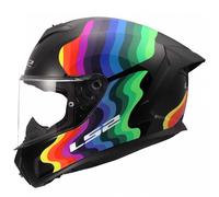 LS2 Motorcycle Road Helmet - FF820 Rapid 3 Flow (Black/Multi)