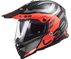 LS2 MX436 Pioneer Evo Adventurer Motocross Helmet, black matt/orange, size XS (53/54)