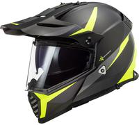 LS2 MX436 Pioneer Evo Router Motocross Helmet, black-yellow, size XS for Men