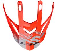 LS2 MX436 Pioneer Helmet Peak, grey/red, One size