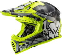 LS2 MX437 Fast II MX Helmet Mini Starmaw Crusher Black/YellowS Crusher Black,Yellow
