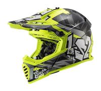 LS2 MX437 Fast II MX Helmet Mini Starmaw Crusher Black/YellowS Crusher Black,Yellow