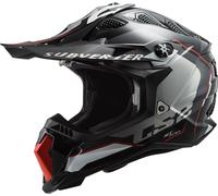 LS2 MX700 Subverter Evo II Arched Motocross Helmet, black/silver, size XS (53/54)