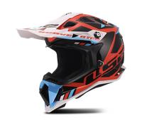 LS2 MX700 Subverter Evo II Stomp Motocross Helmet, white-red-blue, size M for Men