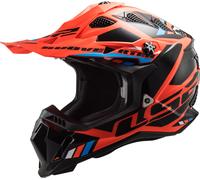 LS2 MX700 Subverter Evo II Stomp Motocross Helmet, black-orange, size 2XL for Men