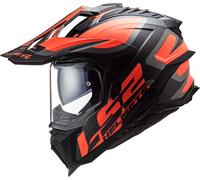 LS2 MX701 Explorer Alter, adventure helmet S Matt Black/Neon-Orange/Grey