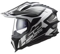 LS2 MX701 Explorer Alter Matt Motocross Helmet, black-white, size L for Men