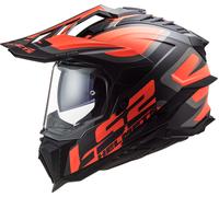 LS2 MX701 Explorer Alter Matt Motocross Helmet, black-orange, size XL for Men
