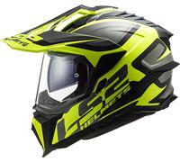 LS2 MX701 Explorer Alter Matt Motocross Helmet, black-yellow, size XS for Men