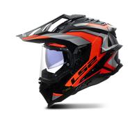 LS2 MX701 Explorer Carbon Frontier II Motocross Helmet, carbon-orange, size XL for Men