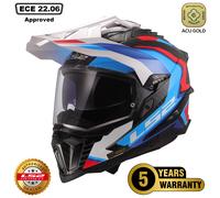 §LS2 MX701 Explorer C Adventure Helmet White-Blue§