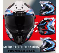 LS2 MX701 Explorer Carbon Frontier II, adventure helmet XXL Black/Blue/White/Red