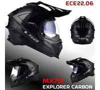 LS2 MX701 Explorer Carbon Solid, adventure helmet M Black