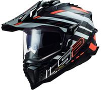 LS2 MX701 Explorer Carbon Edge, adventure helmet 3XL Black/Orange/White