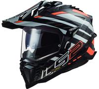 LS2 MX701 EXPLORER CARBON EDGE Integralhelm schwarz-fluo orange S