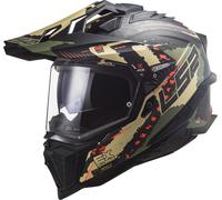 LS2 MX701 Explorer Carbon Extend 06 Motocross Helmet, green, size 3XL for Men