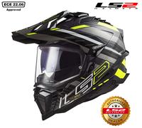 LS2 MX701 Explorer Carbon Edge Motocross Helmet, black/yellow, size XXL (63/64)