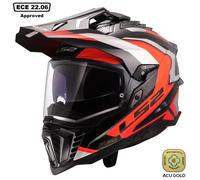 LS2 MX701 EXPLORER CARBON FIBRE ADVENTURE MOTORCYCLE HELMET FRONTIER II RED BLUE
