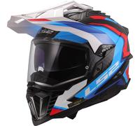 LS2 MX701 Explorer Carbon Frontier II Motocross Helmet, white/blue/red, size L (59/60)
