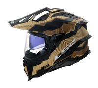 LS2 MX701 Explorer Carbon Trick Motocross Helmet, Sand matt, size XXXL (65/66)