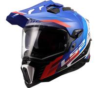 LS2 MX701 Explorer Hexa, adventure helmet M White/Blue/Red