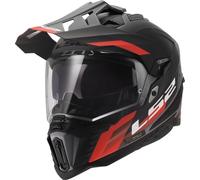 LS2 MX701 Explorer Hexa Enduro Helmet, black/grey/red, size XXL (63/64)
