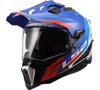 LS2 MX701 Explorer Hexa Enduro Helmet, white/blue/red, size XL (61/62)