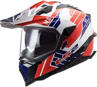 LS2 MX701 Explorer HPFC Atlantis Motocross Helmet, white-red-blue, size XS for Men