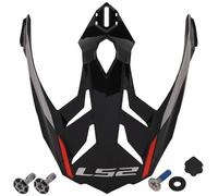 LS2 MX701 Frontier II Moto Motorcycle Motorbike Helmet Peak Red