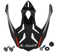 LS2 MX701 Frontier II Moto Motorcycle Motorbike Helmet Peak Red