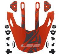 LS2 MX702 Motorbike Motorcycle Helmet Peak Rangi Matt Orange