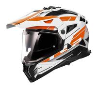 LS2 MX702 Pioneer II Adventure Helmet Namib White/OrangeXS White,Orange XS