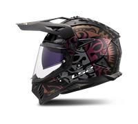 LS2 MX702 Pioneer II Adventure Helmet BlackM Black M