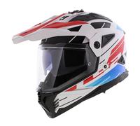 LS2 MX702 Pioneer II adventure helmet Namib gloss white blue red