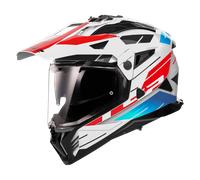LS2 MX702 Pioneer II Adventure Helmet Namib White/Blue/RedXS White,Blue,Red