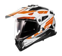 LS2 MX702 Pioneer II Adventure Helmet Namib White/OrangeXL White,Orange