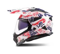LS2 MX702 Pioneer II Adventure Helmet White/Red/BlueM White,Red,Blue