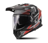 LS2 MX702 Pioneer II Block Adventure Helmet Grey/RedS Grey,Red